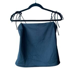 Abercrombie & Fitch Women's Smocked Back Tie Straps Cami-Top Black Size XS